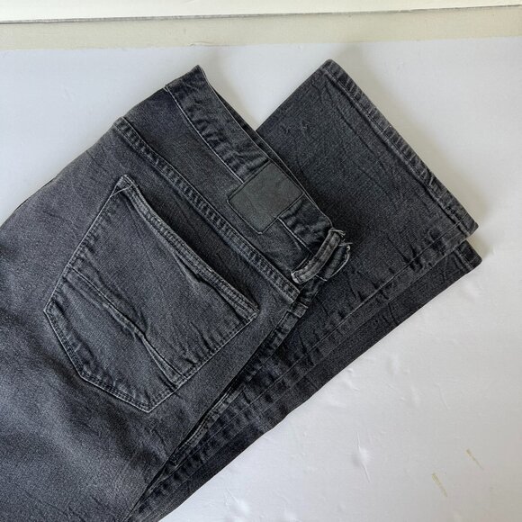 GAP 1969 Mens Size 34x34 black wash button fly distressed denim jean - Picture 1 of 5